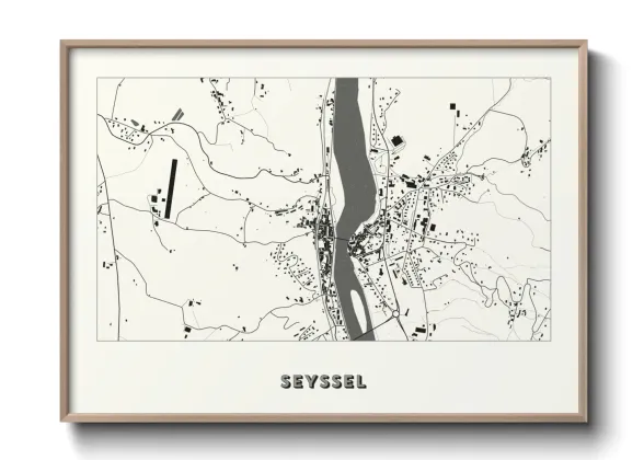 Une affiche de carte sur Seyssel