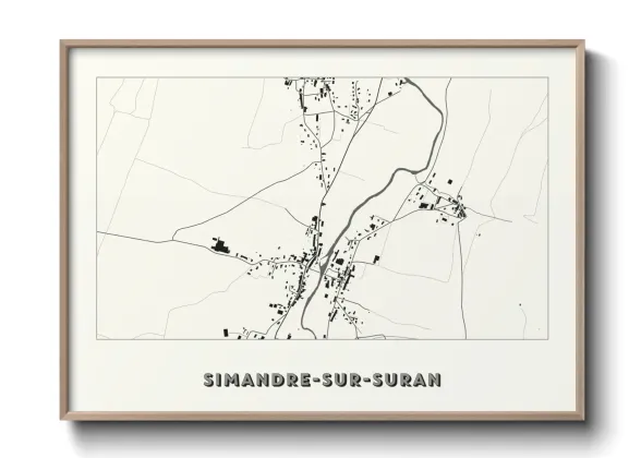 Une affiche de carte sur Simandre-sur-Suran