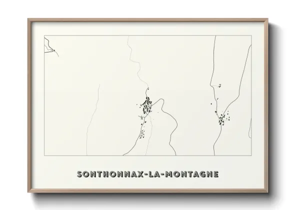 Une affiche de carte sur Sonthonnax-la-Montagne