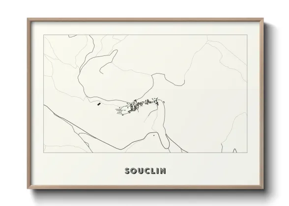 Une affiche de carte sur Souclin