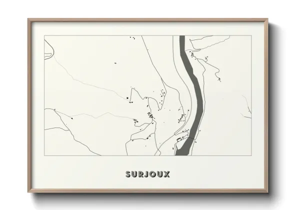 Une affiche de carte sur Surjoux