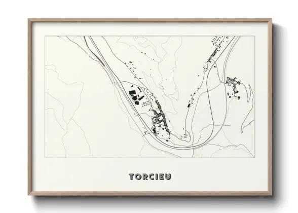 Une affiche de carte sur Torcieu