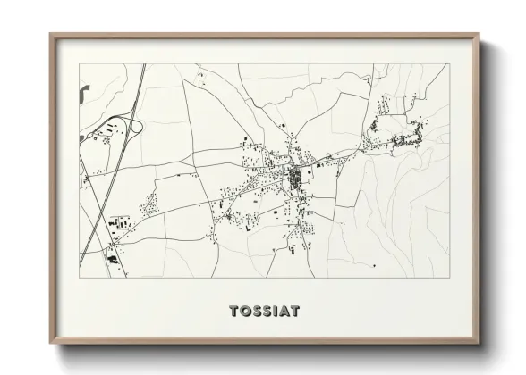 Une affiche de carte sur Tossiat