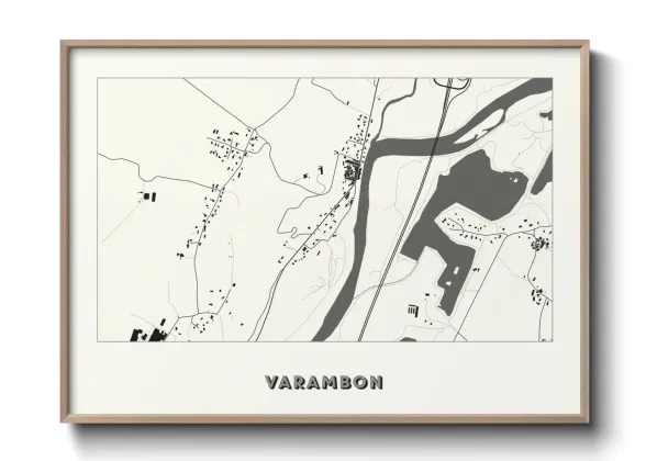 Une affiche de carte sur Varambon