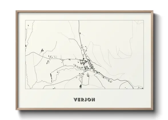 Une affiche de carte sur Verjon