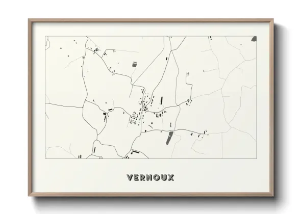 Une affiche de carte sur Vernoux