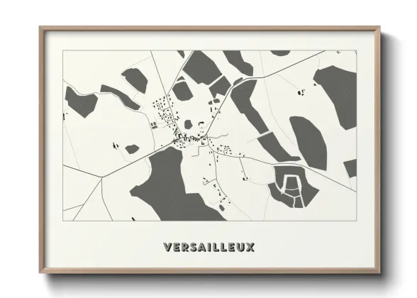 Une affiche de carte sur Versailleux