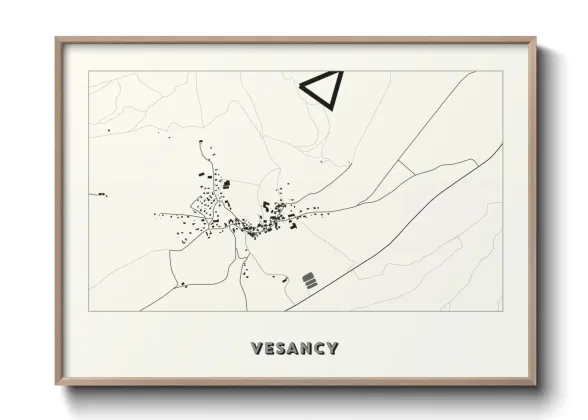 Une affiche de carte sur Vesancy