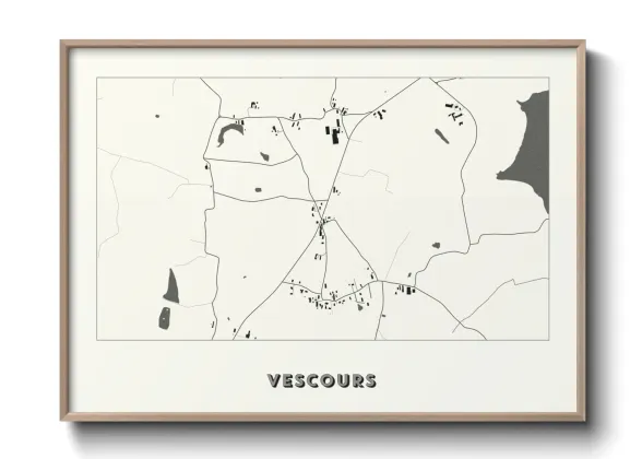 Une affiche de carte sur Vescours