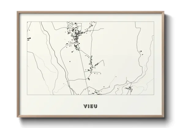 Une affiche de carte sur Vieu