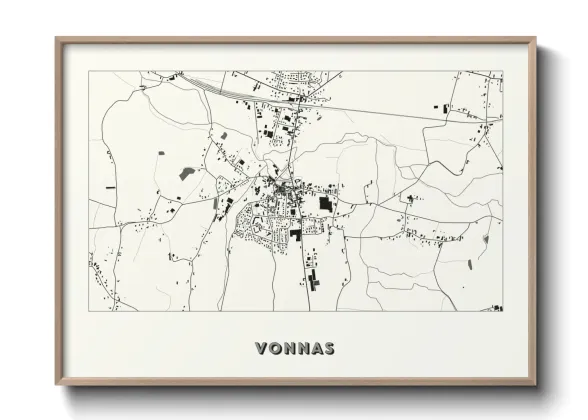 Une affiche de carte sur Vonnas