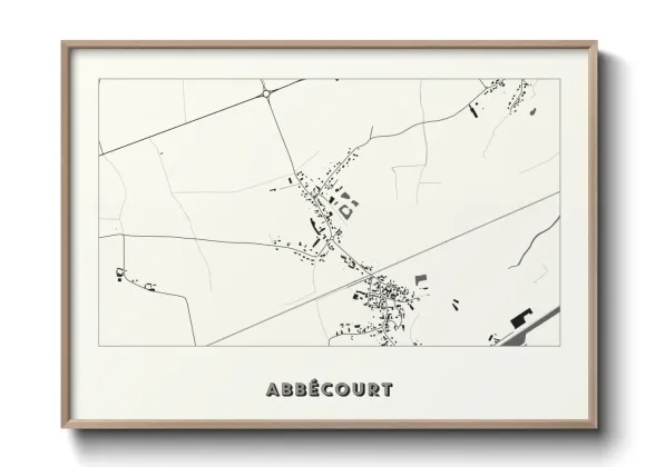 Une affiche de carte sur Abbécourt