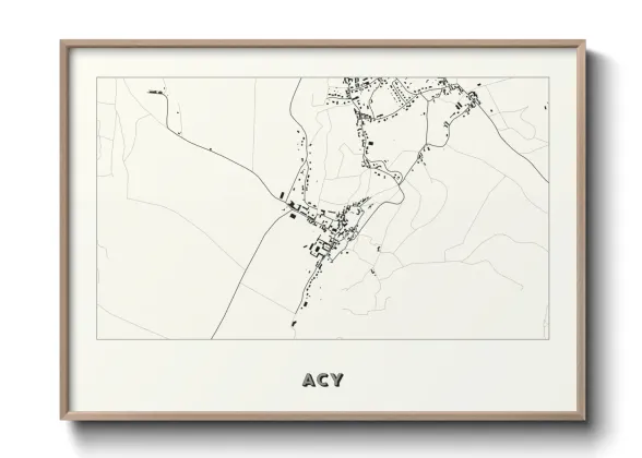 Une affiche de carte sur Acy