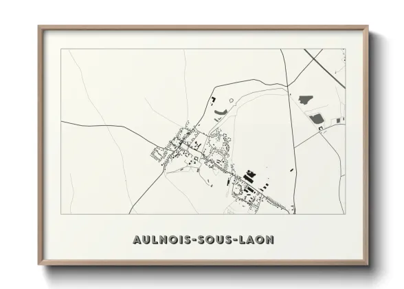 Une affiche de carte sur Aulnois-sous-Laon
