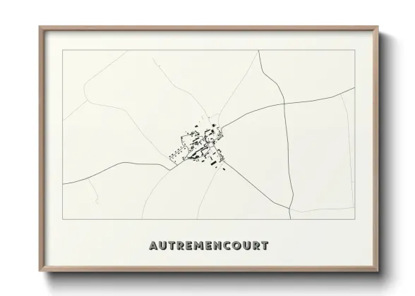 Une affiche de carte sur Autremencourt