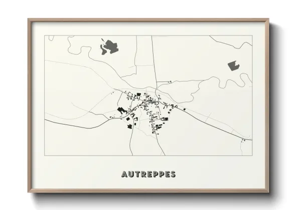 Une affiche de carte sur Autreppes