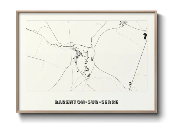 Une affiche de carte sur Barenton-sur-Serre