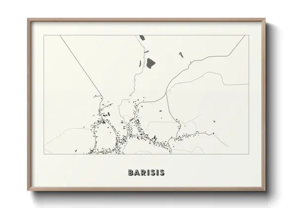 Une affiche de carte sur Barisis