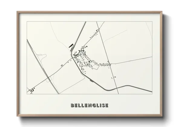 Une affiche de carte sur Bellenglise