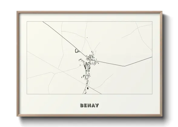 Une affiche de carte sur Benay