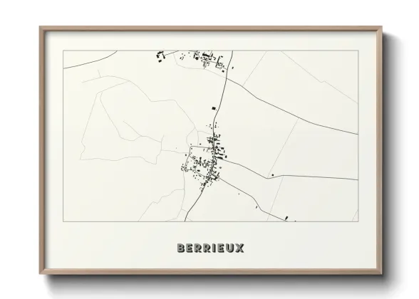 Une affiche de carte sur Berrieux