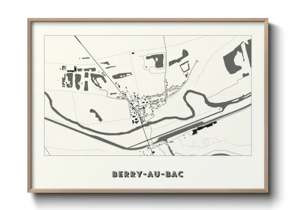 Une affiche de carte sur Berry-au-Bac