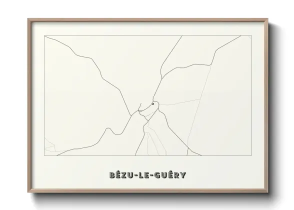 Une affiche de carte sur Bézu-le-Guéry