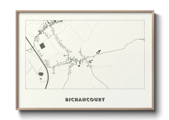 Une affiche de carte sur Bichancourt
