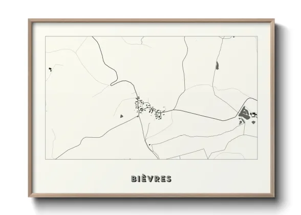 Une affiche de carte sur Bièvres