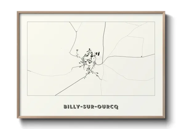 Une affiche de carte sur Billy-sur-Ourcq