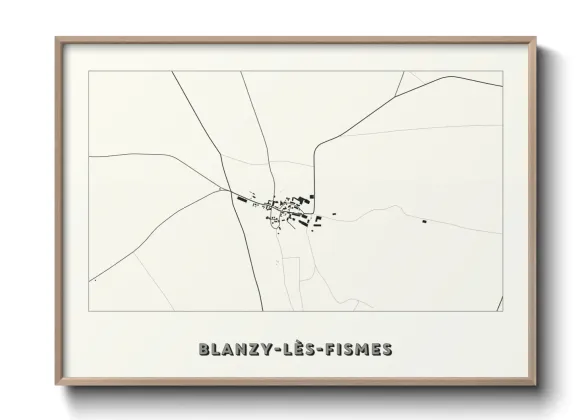 Une affiche de carte sur Blanzy-lès-Fismes