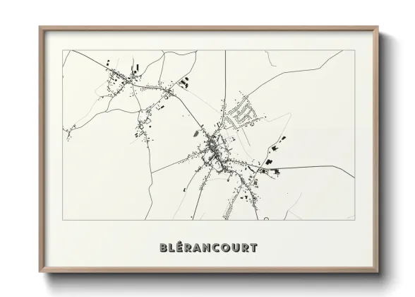 Une affiche de carte sur Blérancourt