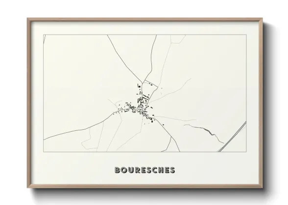 Une affiche de carte sur Bouresches