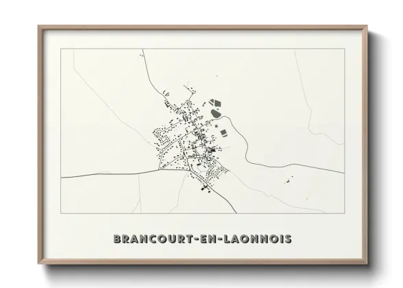 Une affiche de carte sur Brancourt-en-Laonnois