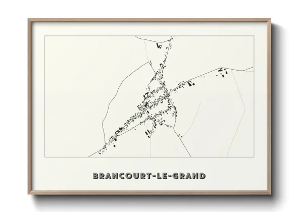 Une affiche de carte sur Brancourt-le-Grand