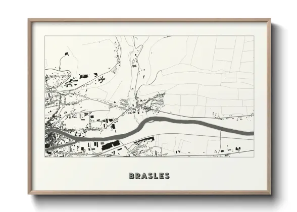 Une affiche de carte sur Brasles