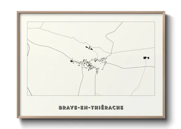 Une affiche de carte sur Braye-en-Thiérache