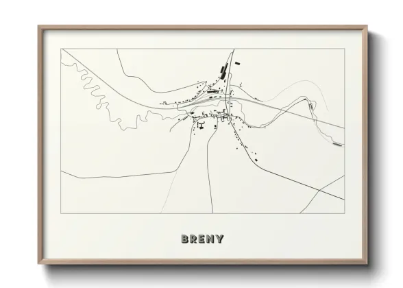 Une affiche de carte sur Breny