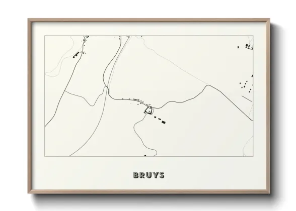 Une affiche de carte sur Bruys