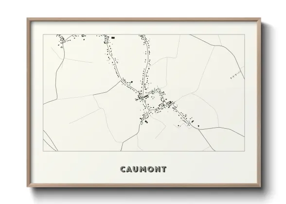 Une affiche de carte sur Caumont