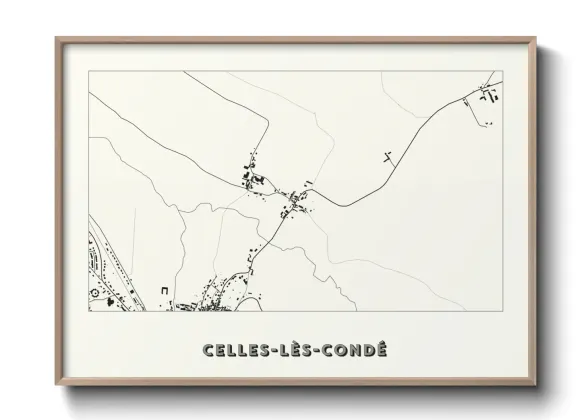 Une affiche de carte sur Celles-lès-Condé