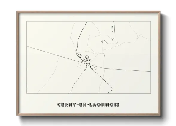 Une affiche de carte sur Cerny-en-Laonnois