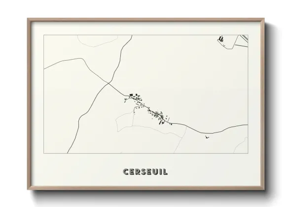 Une affiche de carte sur Cerseuil