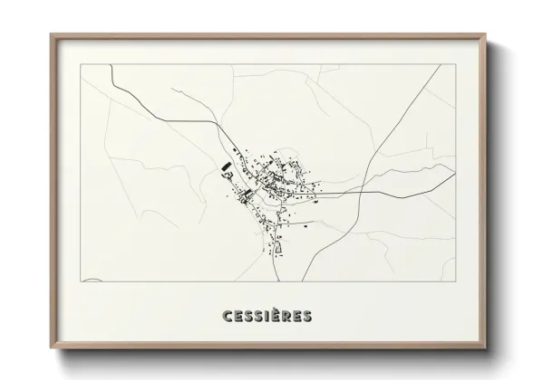 Une affiche de carte sur Cessières