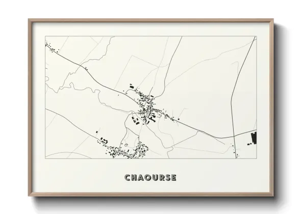 Une affiche de carte sur Chaourse