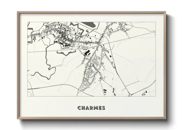 Une affiche de carte sur Charmes