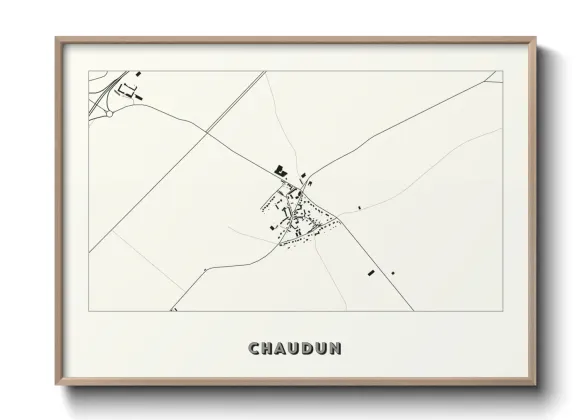 Une affiche de carte sur Chaudun