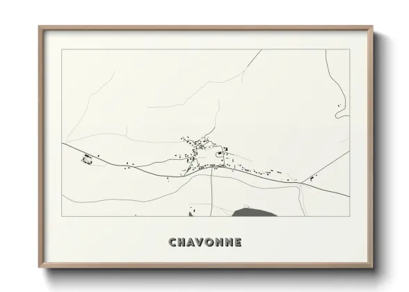 Une affiche de carte sur Chavonne
