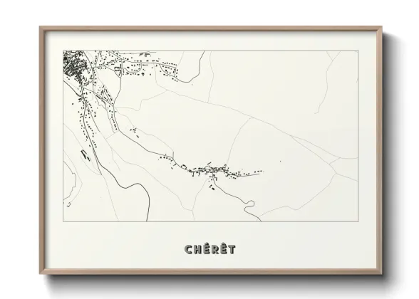 Une affiche de carte sur Chérêt