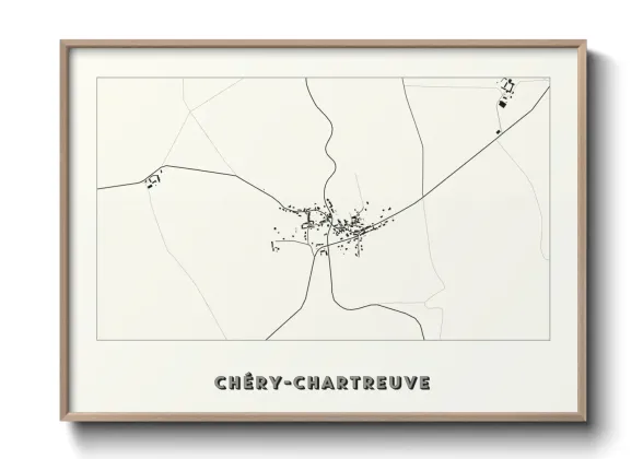 Une affiche de carte sur Chéry-Chartreuve